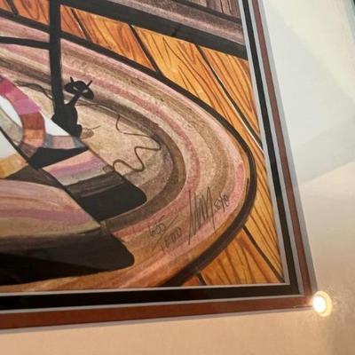 Rare P Buckley Moss signed & numbered - “Wedding Ring Quilt”