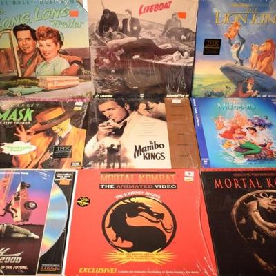 Lot of 9 Laserdiscs: Lion King, Mortal Kombat, Lifeboat, The Mask + More