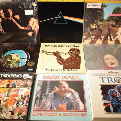 Lot Of 9 Laserdiscs & Records: Pink Floyd, The Beatles, Harry James + More