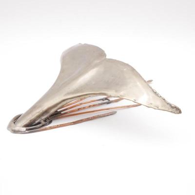 Artisan Cast Metal Whale Tail Sculpture, Artist Unknown