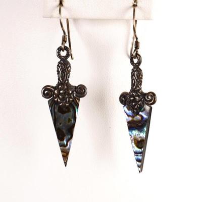 925 Sterling Silver & Abalone Earrings