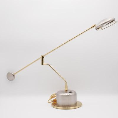 Brass & Metal Swing-Arm Table Lamp in the Style of Sciolari / Bankamp Leuchten