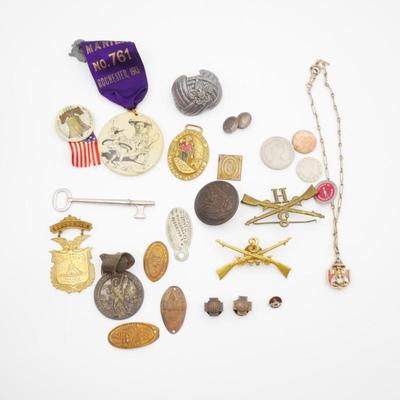 Collection of Vintage Medals, Pins, Medallions, and more (Lot of 24)