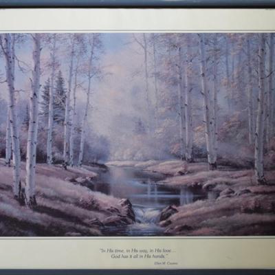 Framed Landscape Poster w/Verse