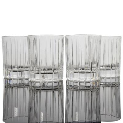 Set of 4 Libbey "Flashback" Double Old Fashioned Glass Tumblers (12oz)