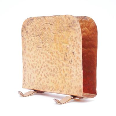 Vintage Hammered Finish Copper Letter Rack