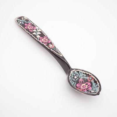 Hand-Caved Wooden Ukranian Folk Art Spoon