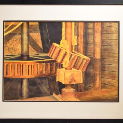 "Grist for the Mill" by George Huffman Original Watercolor Painting
