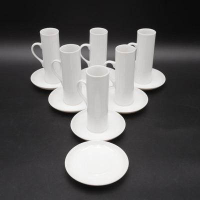 Vintage Schmid LaGardo Tackett Porcelain Espresso Cups and Saucers (Set of 13)