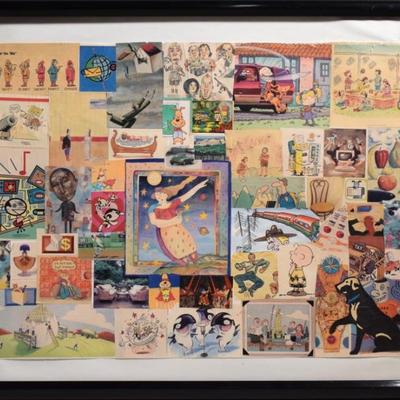 Framed Original Pop Culture Collage