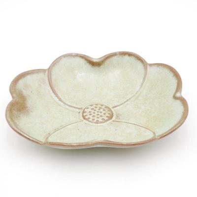 Vintage Frankoma Pottery #204 "Dogwood" Sand Brown Dish
