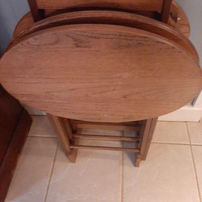 Folding TV trays. Set of 4