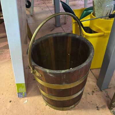 wooden bucket pail for wishing well