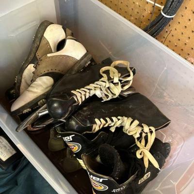 ice skates hockey skates golf shoes