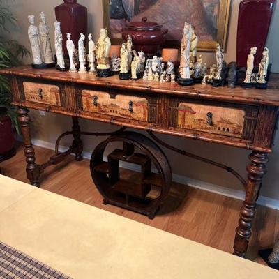 oversized console buffet table