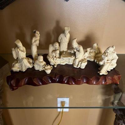 collectible oriental asian figures bone