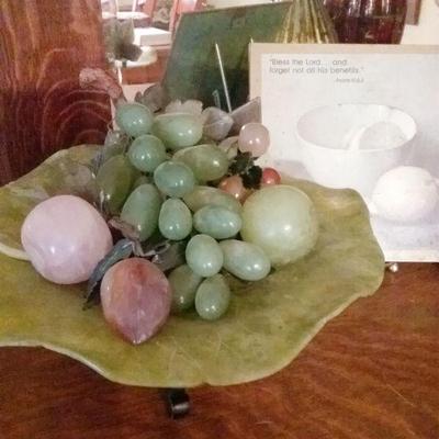 Marble and glass fruit