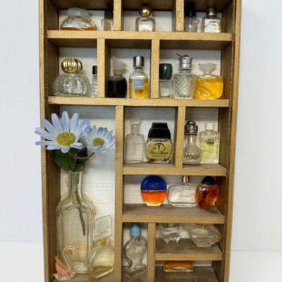 Itsy Bitsy Fragrance Committee #1: Wooden Box Display w/ Mini Perfumes	
