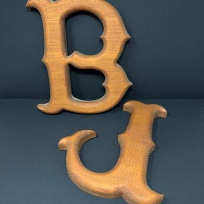 ﻿Handcrafted Carved Wooden Cursive Letters by Lettres Ltd	