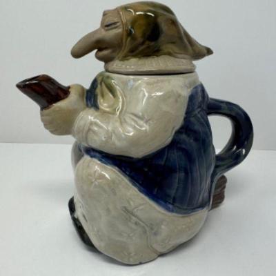 Halloween Vintage Witch Woman Baba Yaga Teapot	