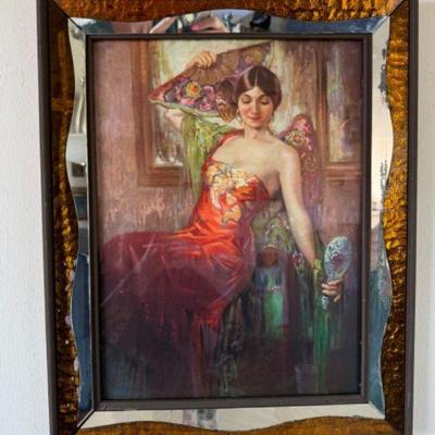 Vintage Art Print "Vanity" - Spanish Dancer	