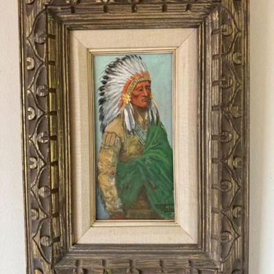 Portrait of Chief Standing (Two Moons Cheyenne) by Fred Oldfield	