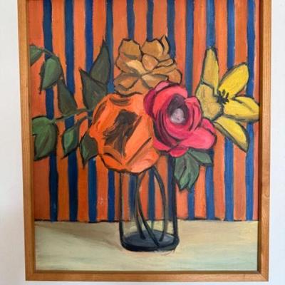 Dutch-Inspired Golden Age Still Life: Vibrant Bouquet in a Glass Vase	