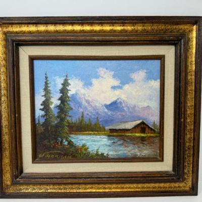 Signed William Harisch Impressionist Landscape Painting	