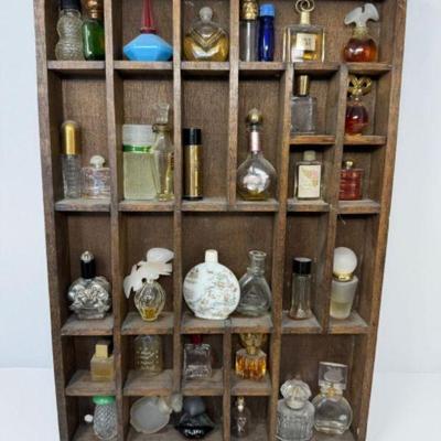 Itsy Bitsy Fragrance Committee #2: Wall Hanging Shelf Display w/ Mini Perfumes	