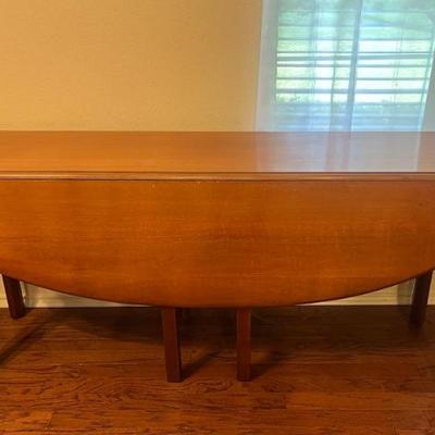 Mid Century Oval Drop Leaf Gate Leg Dining Table