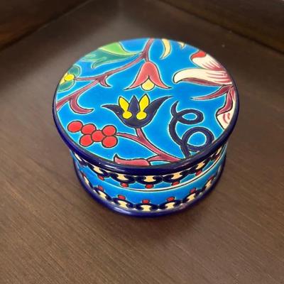 Antique French Emaux De Longwy Majolica Trinket Box
