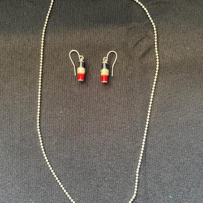 Vintage Tommy Hilfiger Necklace with Matching Earrings
