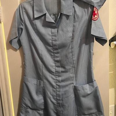 Vintage American Red Cross Volunteer Dress & Cap