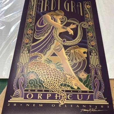 https://www.ebay.com/itm/126590066919 ORPHEUS 2003 New Orleans Mardi Gras Lithograph Signed by David Johnson RML5027

