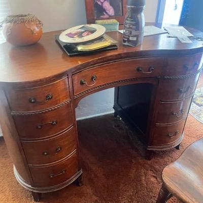 KIDNEY SHAPED SECRETARY'S. DESK- BEAUTIFUL 1800'S.