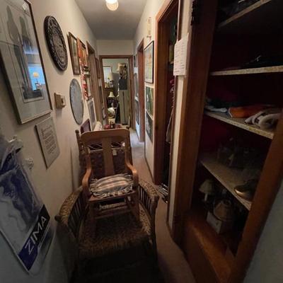 Items in the center of the hall will be moved outside for the sale.