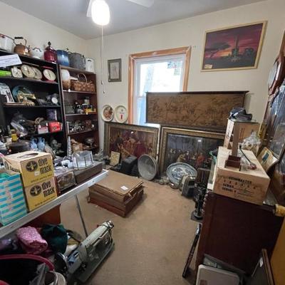 Items in the center of the room will be moved outside for the sale.