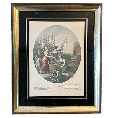 Lot 251-August  
August by Francesco Bartolozzi c. 1789 Framed Print