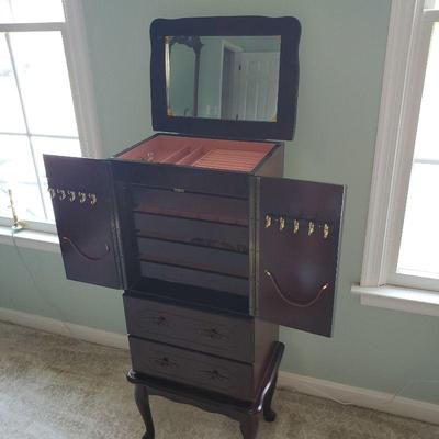 jewelry cabinets, boxes