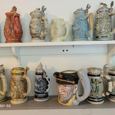 avon and german beer steins