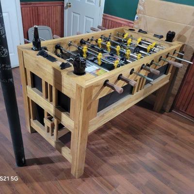custom mission oak foosball table