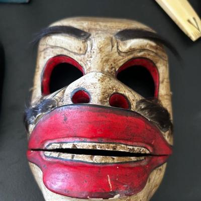 Hand carved Balinese Topeng Dance Mask Indonesia 
