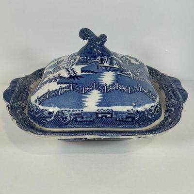 Vintage Blue Willow Scotland Porcelain