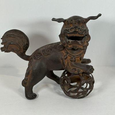 Antique cast Iron Foo Dog