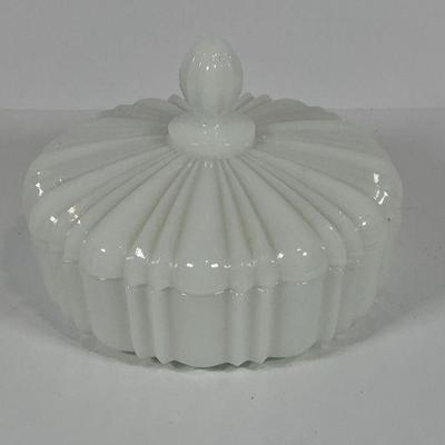 Anchor Hocking Milk Glass Candy Dish