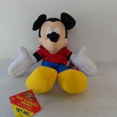 Vintage Mickey's Stuff for Kids/Mattel Talk 'n Giggle Mickey - 27" Tall