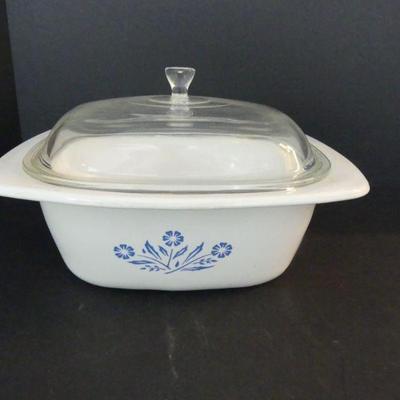 Vintage Corning Ware Blue Cornflower Dutch Oven with Cover P-34-B
