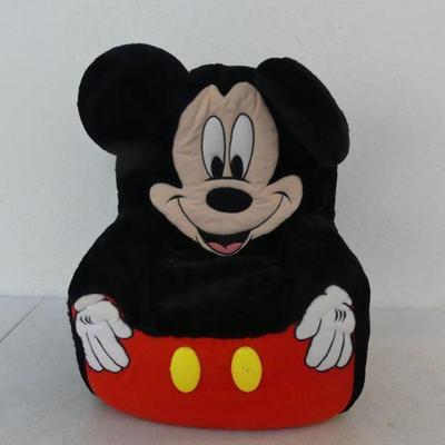 Vintage Mickey Mouse Foam Child's Chair with Rare Applique Hands on Front