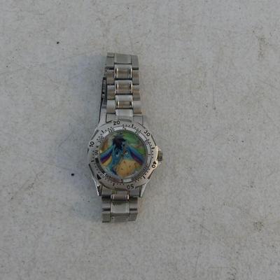 Rare Vintage Disney 100 Acre Wood Eeyore Silver Tone Watch