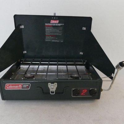 Vintage 1990s Coleman Propane 2-Burner Camp Stove - #5423E700